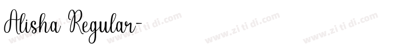 Alisha Regular字体转换
